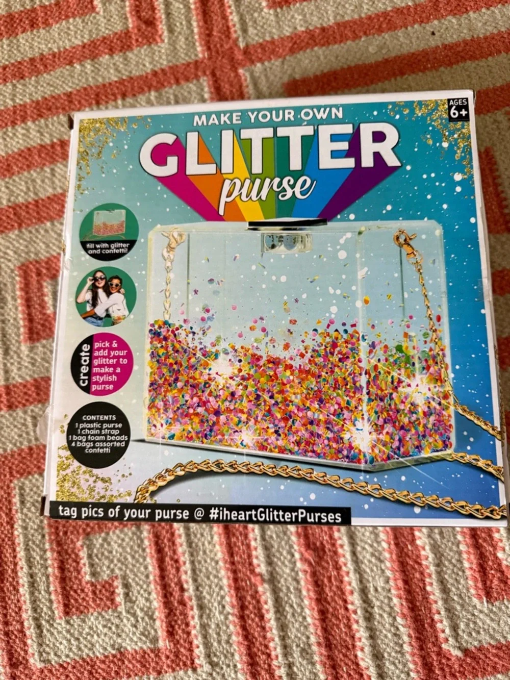 Craft Kit – Kids NWT in the box Clear Purse with Multicolor Mini Balls! So FUN!!